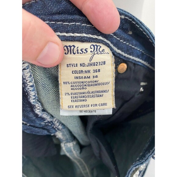 Miss Me Signature Blue Bootcut 5 Pocket Denim Size 28 X 34 - Picture 9 of 9
